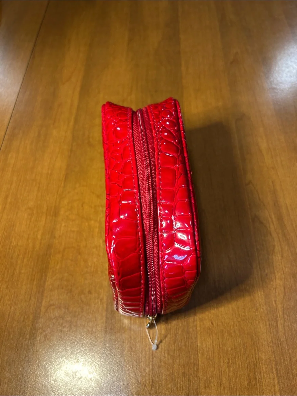 Bath & Body Works Red Croc-Embossed Women's Cosmetic Pouch